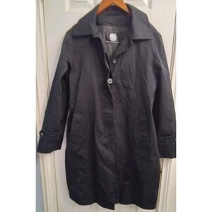 William Wallace Black Trench Coat Button Front Collared‎ Jacket